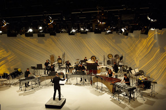Das Ensemble de percussions beim Festival Musica (c) Philippe Stirnweiss