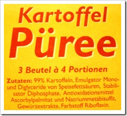 Kartoffelpüree aus der Packung
